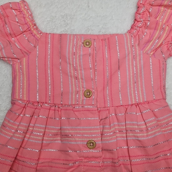 Penelope Mack Pink Striped Girl's Dress 12 Months - Picture 2 of 4